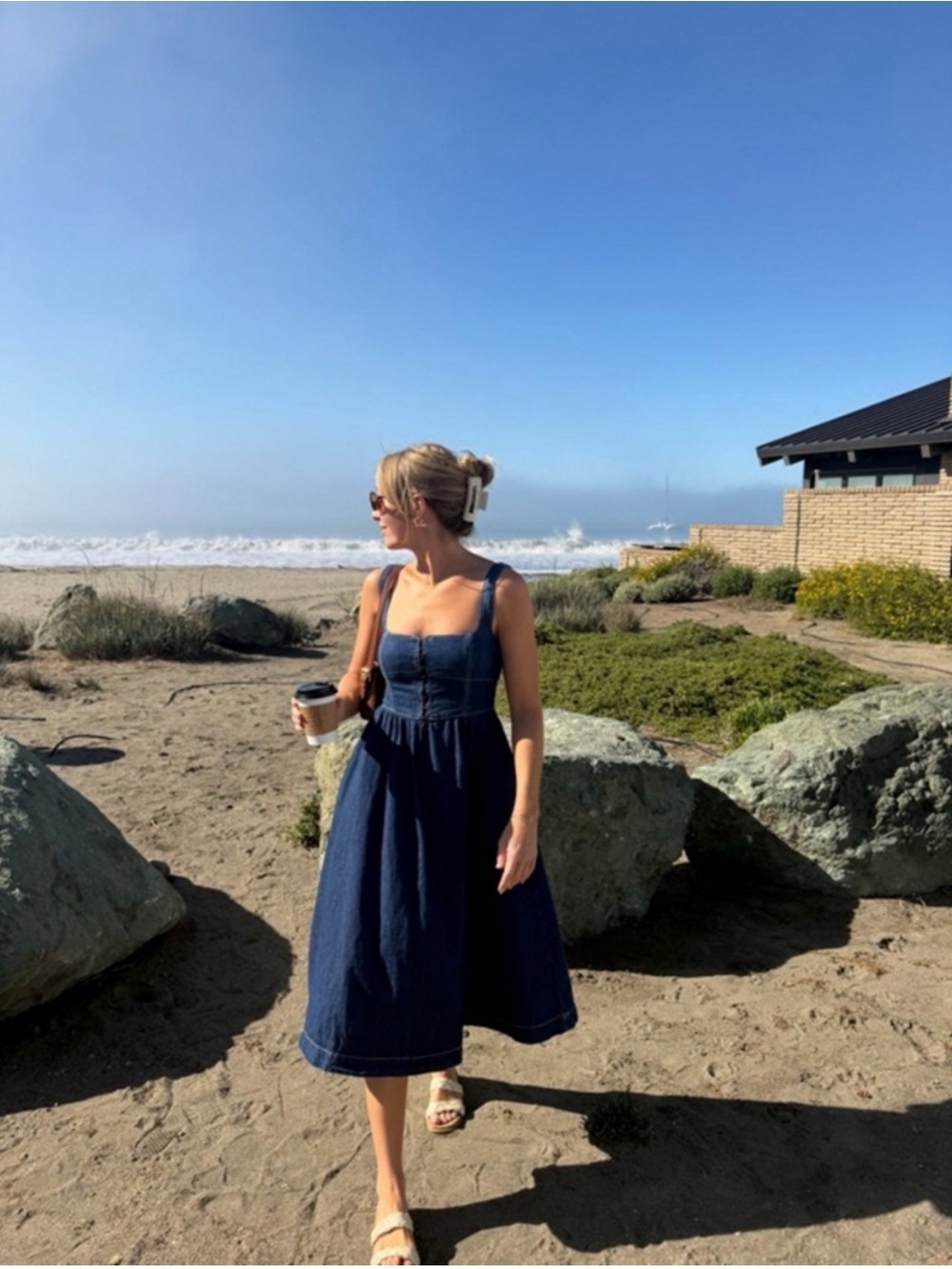 Reformation Tagliatelle Denim Midi Dress - Picture 11 of 11